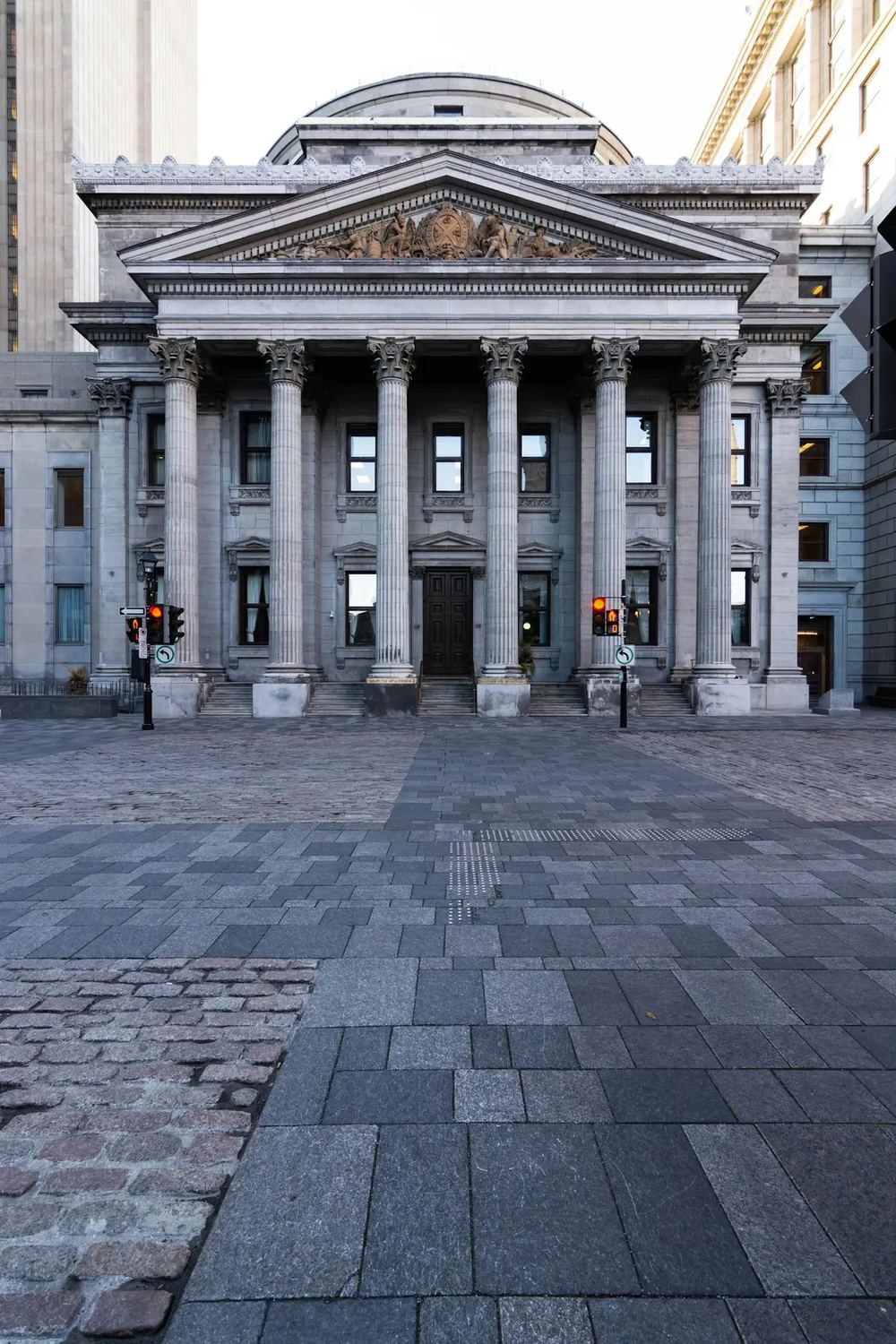 Neoclassical bank building