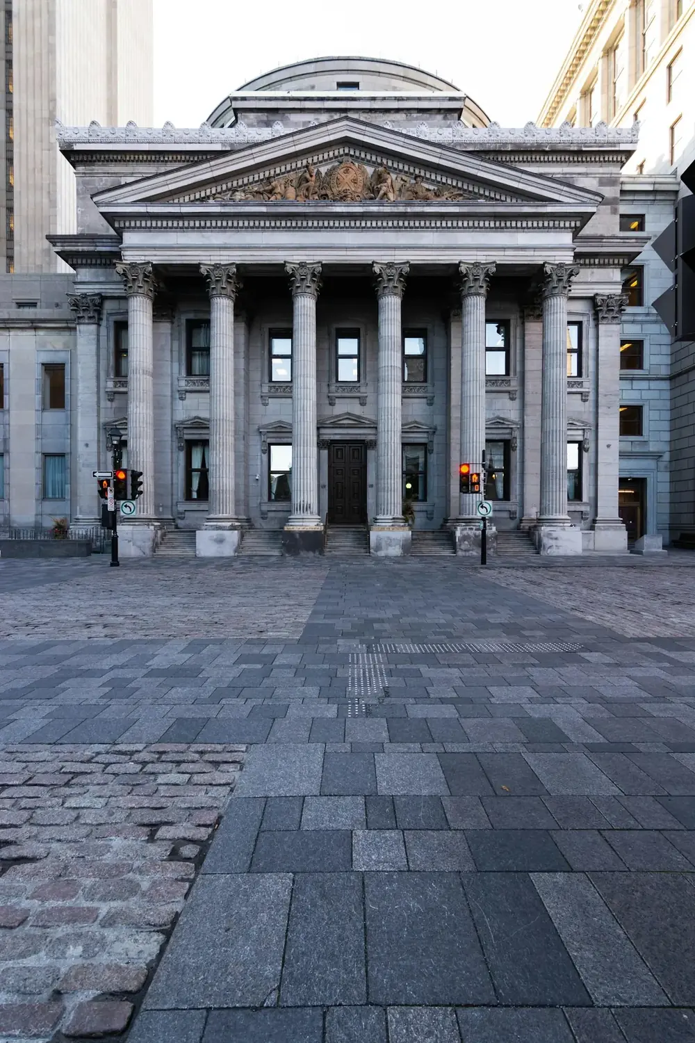Neoclassical bank building