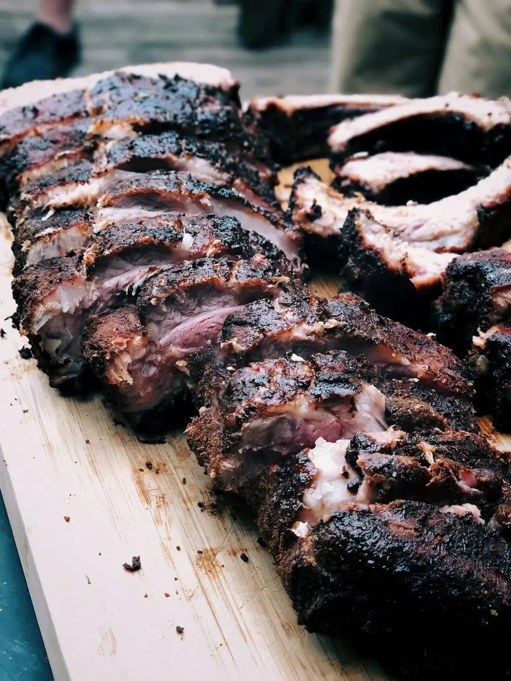Barbecue cooking on a grill